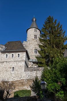 Low angle view at Stolberg castle in Stolberg, Eifel, Germany