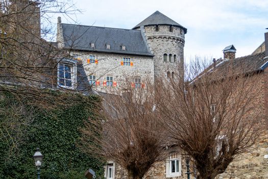 Low angle view at Stolberg castle in Stolberg, Eifel, Germany