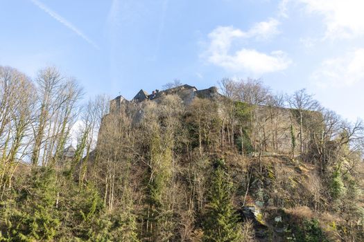 View at castle Monschau in the Eifel, Germany