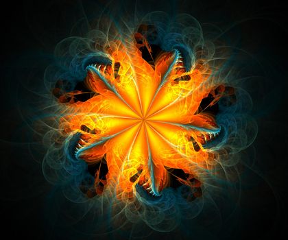 Computer generated colorful fractal artwork for creative art,design and entertainment