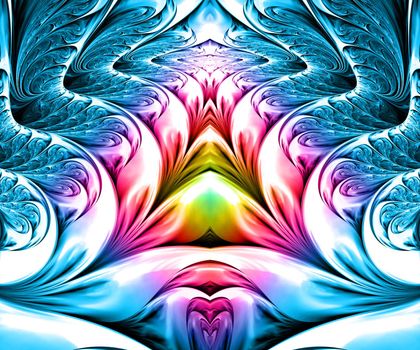 Computer generated colorful fractal artwork for creative art,design and entertainment