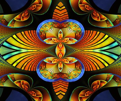 Computer generated colorful fractal artwork for creative art,design and entertainment