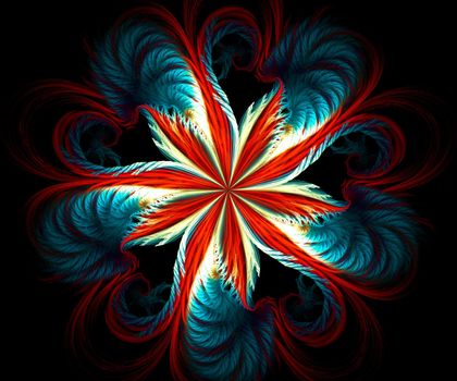 Computer generated colorful fractal artwork for creative art,design and entertainment