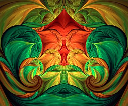 Computer generated colorful fractal artwork for creative art,design and entertainment