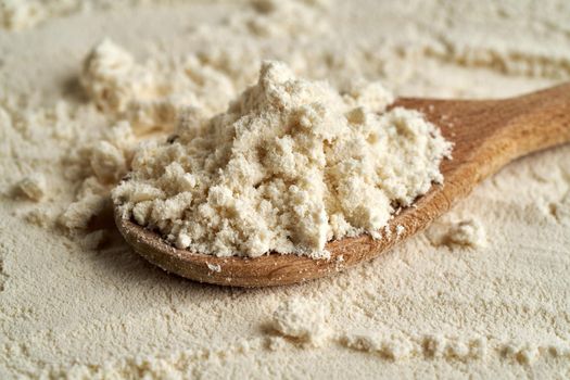 A spoonful of whey protein powder