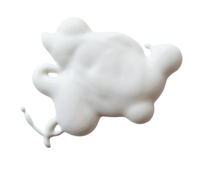 White cream on a white background, can be used as mayonnaise too. Clipping Path included