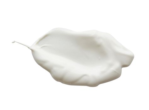 White cream on a white background, can be used as mayonnaise too. Clipping Path included