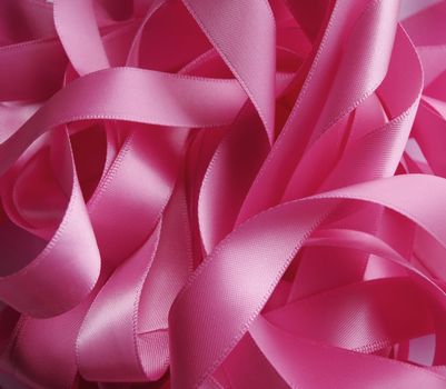 Pink ribbon background, design element. Clipping Path included