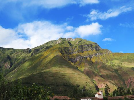 Agricultural field in Sacred Valley, Cusco Region, Peru