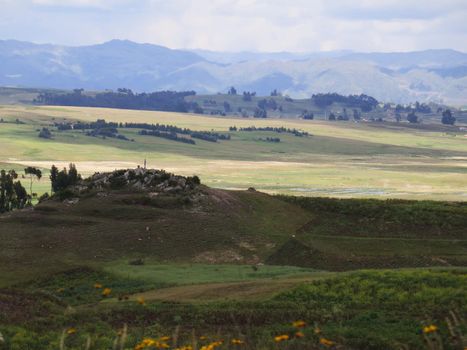 Agricultural field in Sacred Valley, Cusco Region, Peru