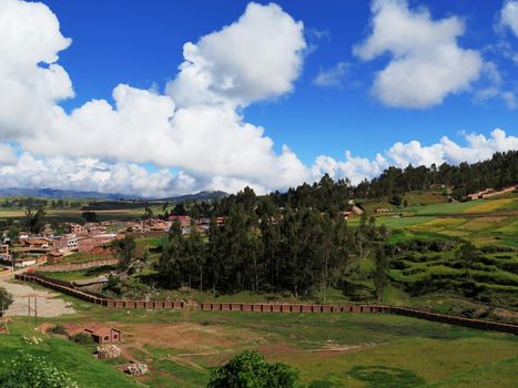 Agricultural field in Sacred Valley, Cusco Region, Peru