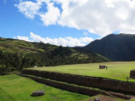 Agricultural field in Sacred Valley, Cusco Region, Peru