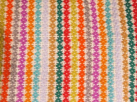 Peruvian hand made woolen fabric background