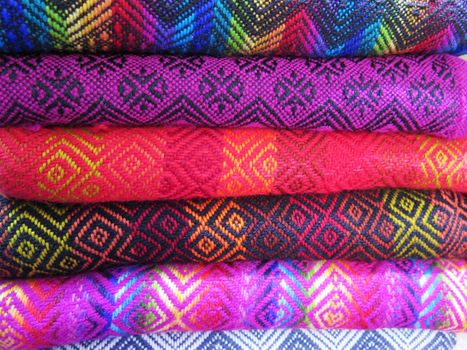 Peruvian hand made woolen fabric background