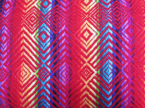 Peruvian hand made woolen fabric background