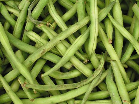 fresh green bean species for sale at the Farmers Market