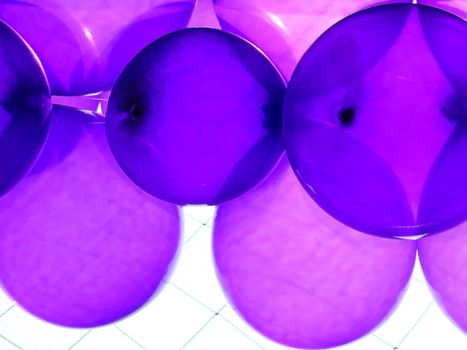 Birthday party balloons total purple