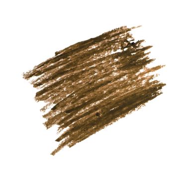 Brown color Cosmetic pencil isolated on white background