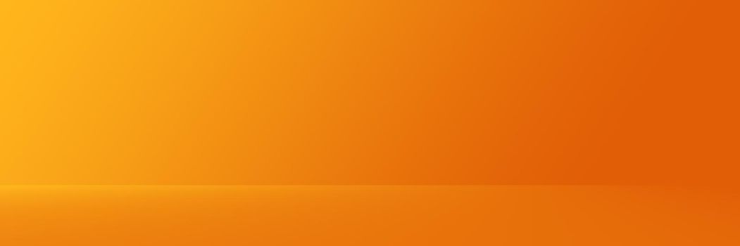 Studio Background - Abstract Bright luxury orange Gradient horizontal studio room wall background for display product ad website template