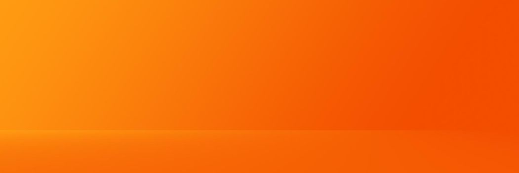 Studio Background - Abstract Bright luxury orange Gradient horizontal studio room wall background for display product ad website template