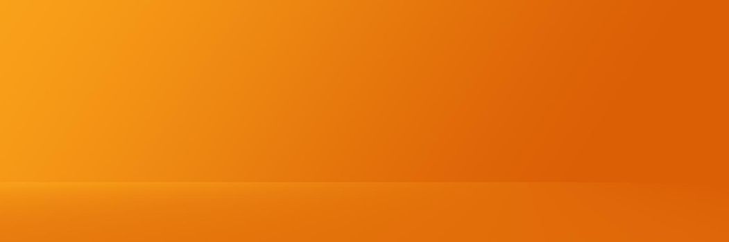 Studio Background - Abstract Bright luxury orange Gradient horizontal studio room wall background for display product ad website template