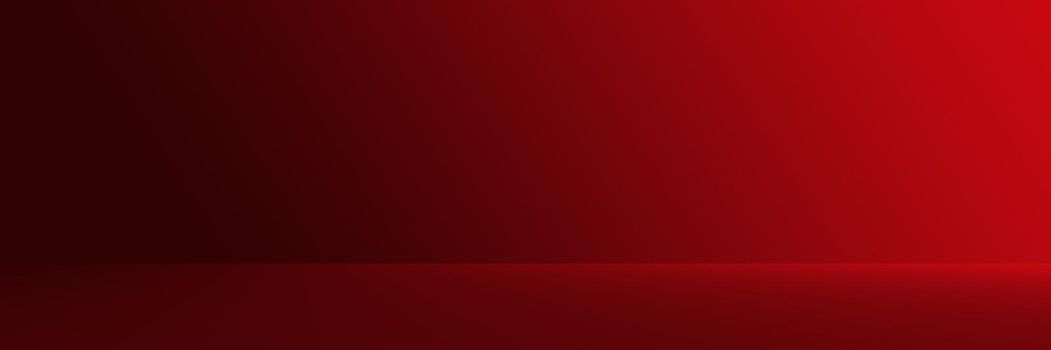 Studio Background - Bright Red Gradient horizontal studio room wall background