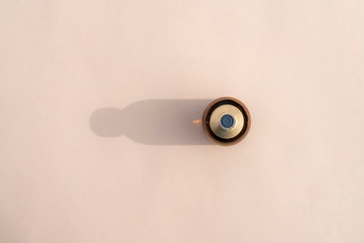 ampoule with a hard shadow on a colorful background. High quality photo