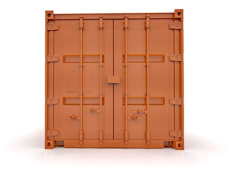 Red Shipping Cargo Container for Logistics and Transportation Isolated, Cargo Box from Ship, Delivery, Shipping Freight Transportation of Merchandise, for Storage, Export and Import Goods Product