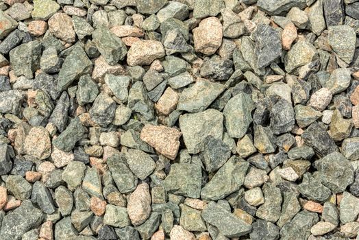 Mixture of natural rocks decorative texture background.
