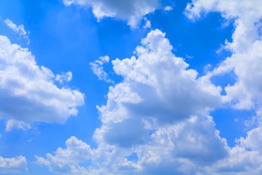 blue sky bright and big cloud beautiful, art of nature with copy space for add text