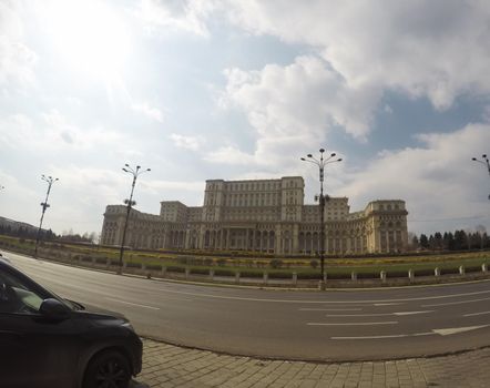 Changes and complications caused by coronavirus epidemy, world without crowds, virus empties streets. No traffic jam, no pollution, empty streets in downtown Bucharest, Romania, 2020