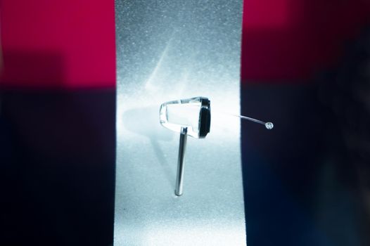 Transparent very small size hearing aid. No people