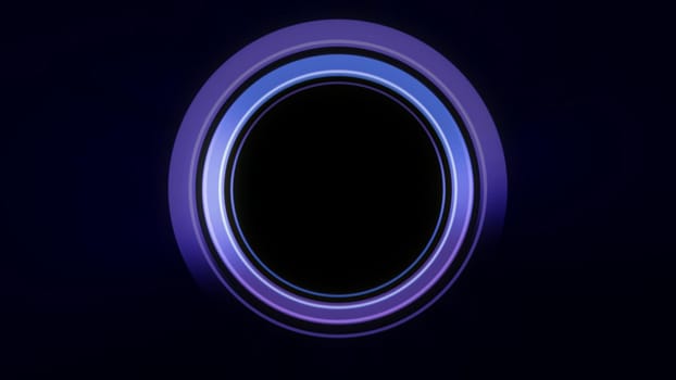 rings light neon in space, abstract illustration