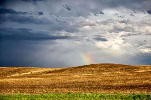 Ominous Storm Clouds Prairie Summer Rural Scene