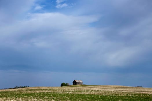 Ominous Storm Clouds Prairie Summer Rural Scene