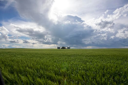 Ominous Storm Clouds Prairie Summer Rural Scene