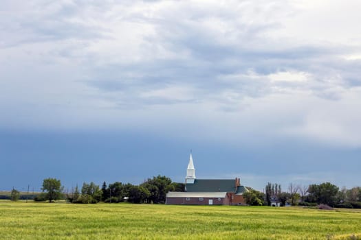 Ominous Storm Clouds Prairie Summer Rural Scene