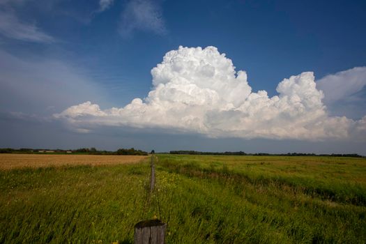 Ominous Storm Clouds Prairie Summer Rural Scene