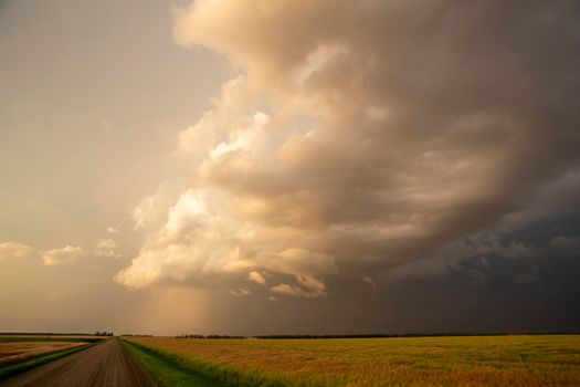 Ominous Storm Clouds Prairie Summer Rural Susnet