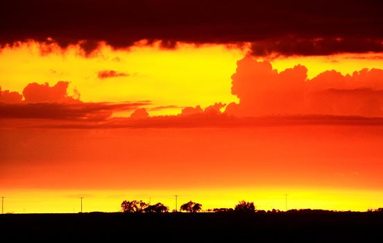 Ominous Storm Clouds Prairie Summer Rural Susnet