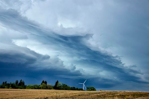 Ominous Storm Clouds Prairie Summer shelf cloud