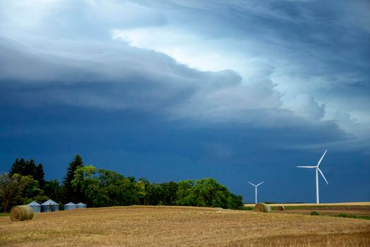 Ominous Storm Clouds Prairie Summer shelf cloud