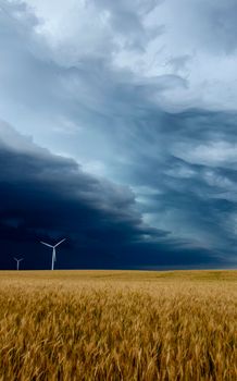 Ominous Storm Clouds Prairie Summer shelf cloud