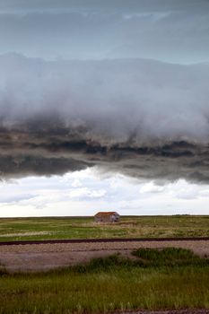 Ominous Storm Clouds Prairie Summer shelf cloud