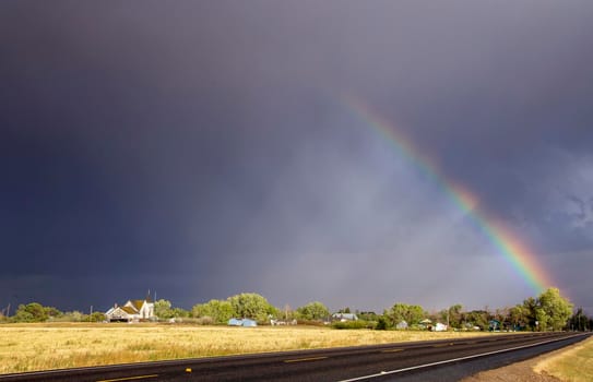 Ominous Storm Clouds Prairie Summer Rural Scene