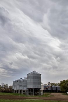 Ominous Storm Clouds Prairie Summer Rural Scene