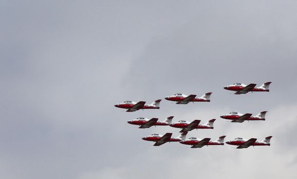 Snowbirds in Flight Canada formation acrobatic flying team