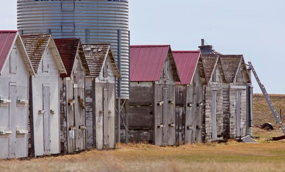 Delapitated Abandone Buildings Prairie Saskatchewan Canada old
