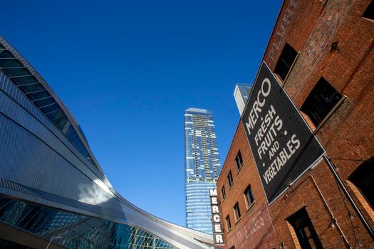 Downtown Edmonton City Skyscrapers and urban Scene