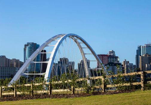Walterdale Bridge Edmonton to downtown Alberta Capitol